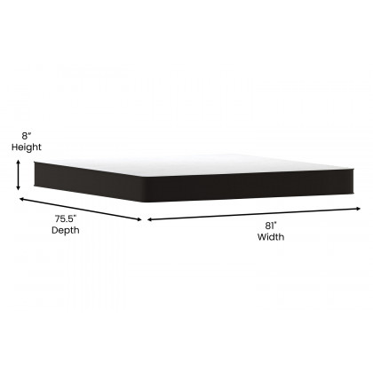 BLNK Capri Comfortable Sleep 8" Foam and Innerspring Hybrid Mattress - King Size