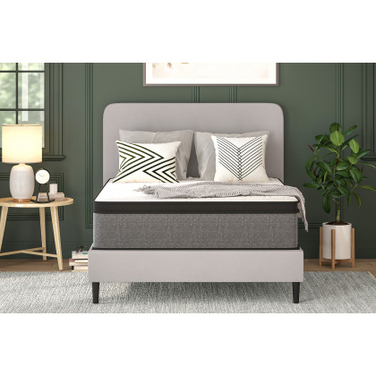 BLNK Capri Comfortable Sleep Euro Pillow Top 13" Hybrid Pocket Spring Mattress - Full Size