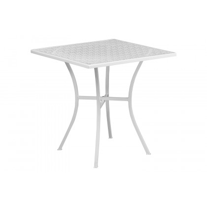 BLNK - Oia Commercial Square Steel Outdoor Patio Table