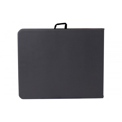 BLNK Elijah Plastic Folding Table with Carrying Handle - Dark Gray