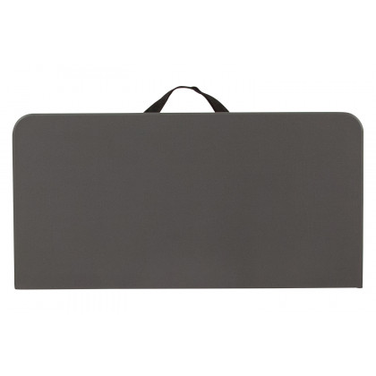 BLNK Dunham Square Plastic Folding Table with Carrying Handle - Dark Gray