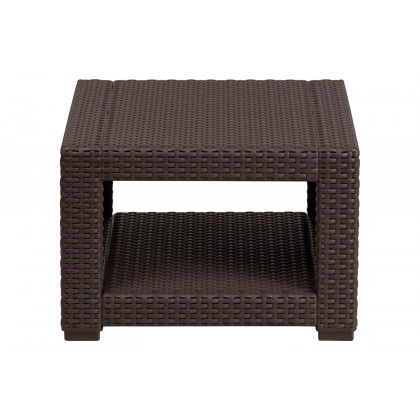 BLNK - Seneca Faux Rattan End Table