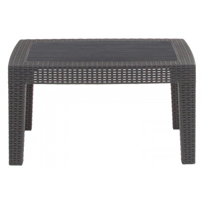 BLNK Seneca Faux Rattan Coffee Table - Dark Gray