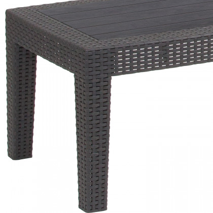 BLNK Seneca Faux Rattan Coffee Table - Dark Gray