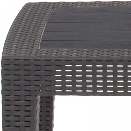 BLNK Seneca Faux Rattan Coffee Table - Dark Gray