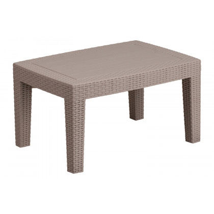 BLNK Seneca Faux Rattan Coffee Table - Light Gray