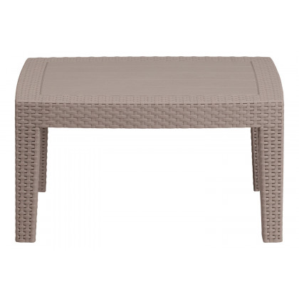 BLNK Seneca Faux Rattan Coffee Table - Light Gray