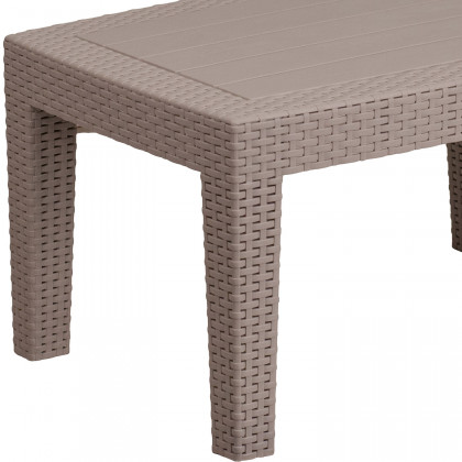 BLNK Seneca Faux Rattan Coffee Table - Light Gray