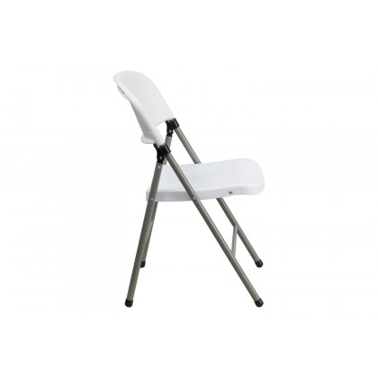 BLNK - HERCULES Series Plastic Folding Chair with Gray Frame