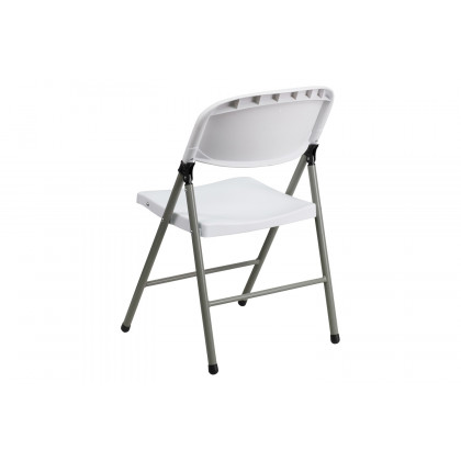 BLNK - HERCULES Series Plastic Folding Chair with Gray Frame