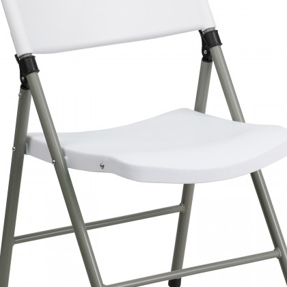BLNK - HERCULES Series Plastic Folding Chair with Gray Frame