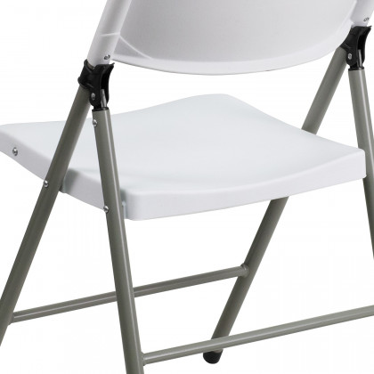 BLNK - HERCULES Series Plastic Folding Chair with Gray Frame