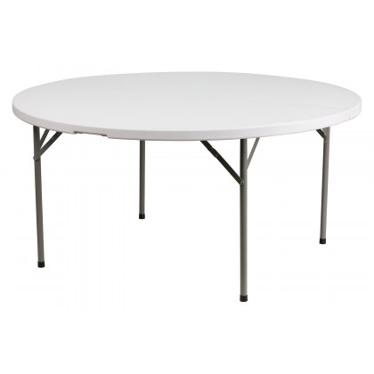 BLNK Elon Style 2 Round Plastic Split Folding Table - 5'D