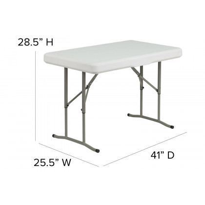 BLNK - Rowan Portable Plastic Folding Bench and Table Set 3 Piece