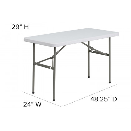BLNK Elon Plastic Folding Table - 4'L