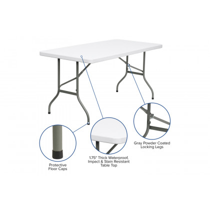 BLNK Elon Plastic Folding Table - 5'L