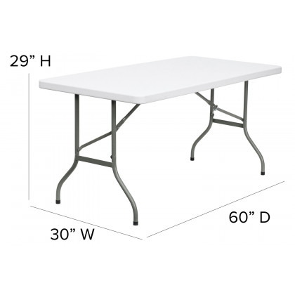 BLNK Elon Plastic Folding Table - 5'L