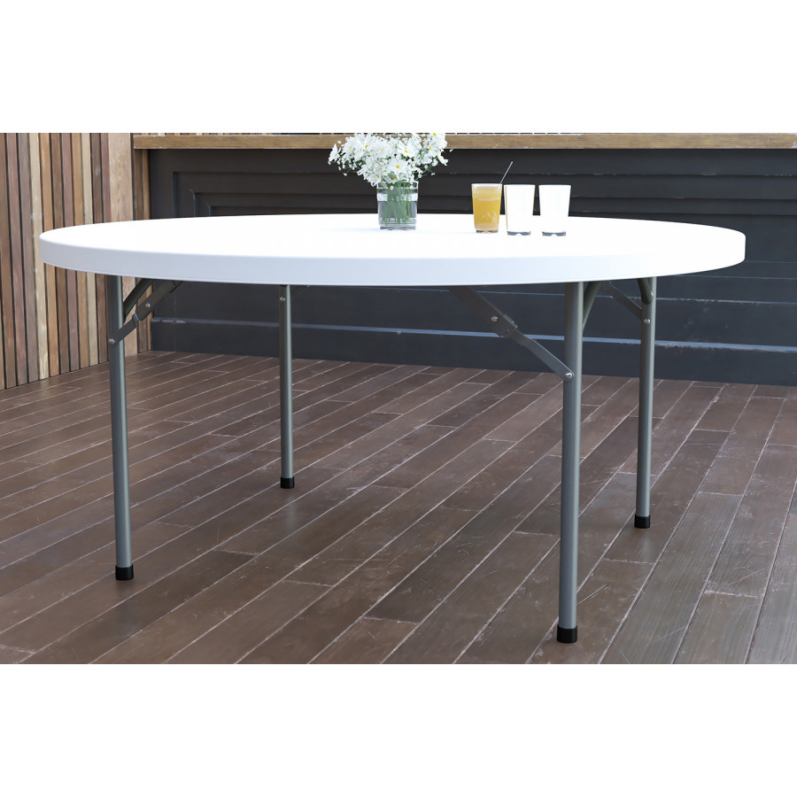 BLNK - Elon Round Plastic Solid Folding Table