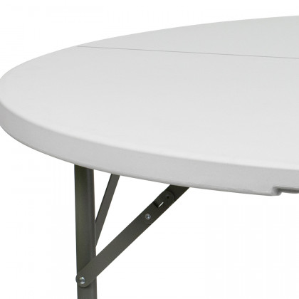 BLNK Elon Style 1 Round Plastic Split Folding Table - 5'D