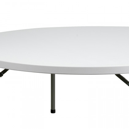 BLNK Elon Round Plastic Solid Folding Table - 6'D