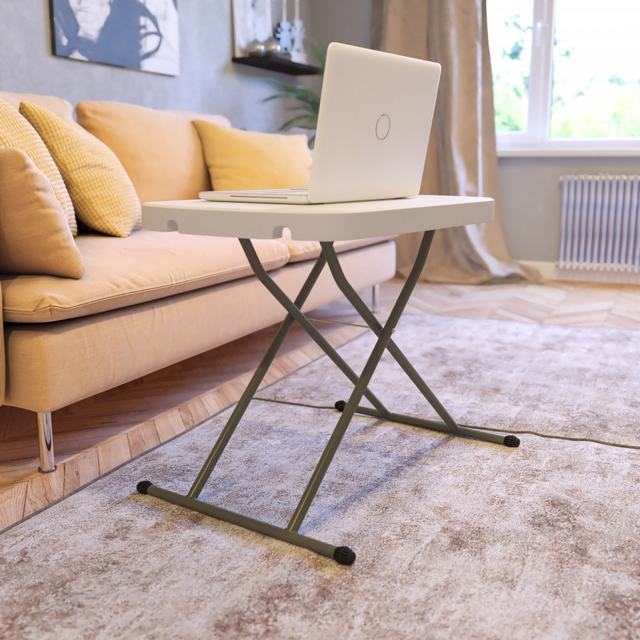 BLNK - Elon Commercial Indoor-Outdoor Plastic Adjustable Height Folding Table