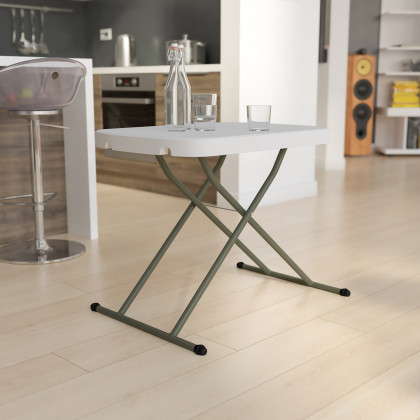BLNK - Elon Commercial Indoor-Outdoor Plastic Adjustable Height Folding Table