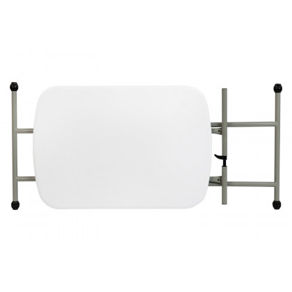 BLNK Elon Commercial Indoor-Outdoor Plastic Adjustable Height Folding Table - 26"L