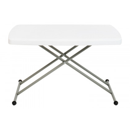 BLNK Elon Commercial Indoor-Outdoor Plastic Adjustable Height Folding Table - 30"H