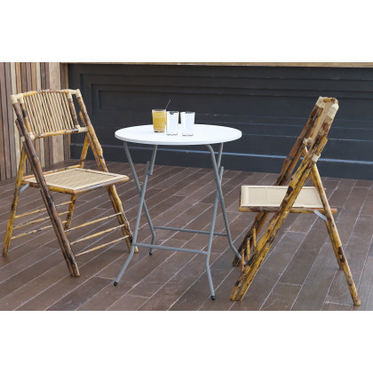 BLNK - Elon Round Plastic Solid Folding Table