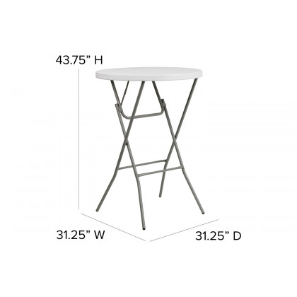 BLNK - Elon Round Plastic Bar Height Folding Table