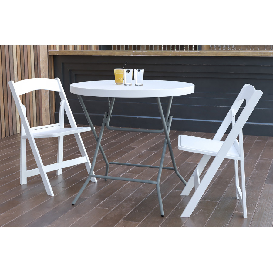 BLNK - Elon Round Plastic Plastic Folding Table