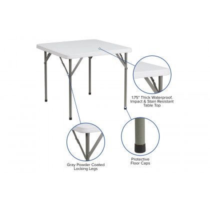 BLNK - Elon Square Plastic Folding Table
