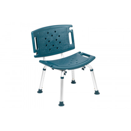 BLNK HERCULES Series Medical Adjustable Bath and Shower Chair with Extra Large Back - Navy