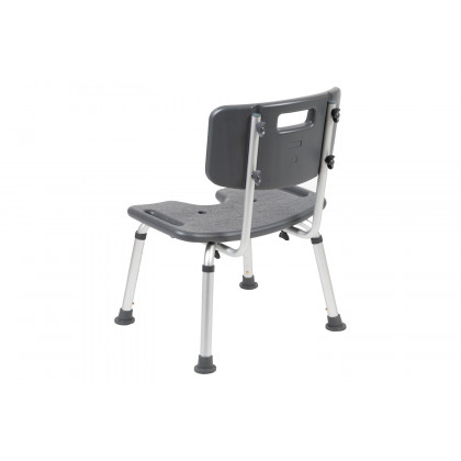 BLNK HERCULES Series Medical Adjustable Bath and Shower Chair with U-Shaped Cutout - Gray