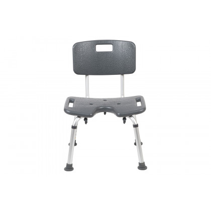 BLNK HERCULES Series Medical Adjustable Bath and Shower Chair with U-Shaped Cutout - Gray