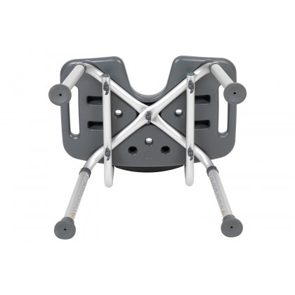 BLNK HERCULES Series Medical Adjustable Bath and Shower Chair with U-Shaped Cutout - Gray
