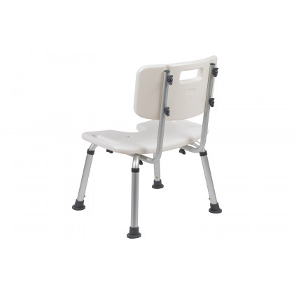 BLNK HERCULES Series Medical Adjustable Bath and Shower Chair with U-Shaped Cutout - White