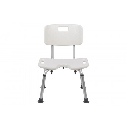 BLNK HERCULES Series Medical Adjustable Bath and Shower Chair with U-Shaped Cutout - White