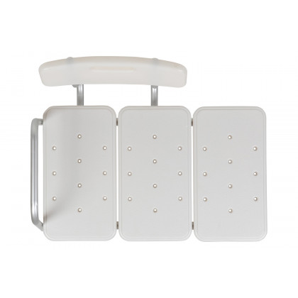 BLNK HERCULES Series Adjustable Bath and Shower Transfer Bench with Back and Side Arm - White