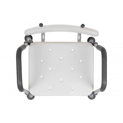 BLNK HERCULES Series Medical Adjustable Bath and Shower Chair with Quick Release Back and Arms - White