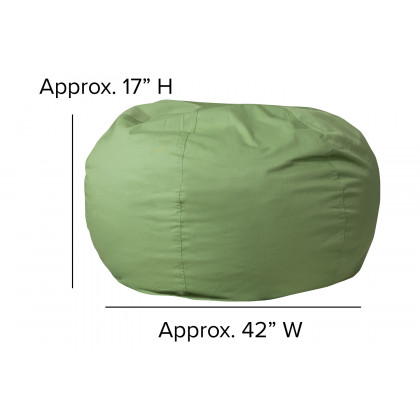 BLNK Duncan Oversized Refillable Bean Bag Chair for All Ages - Solid Green