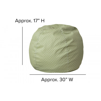 BLNK Dillon Small Refillable Bean Bag Chair for Kids and Teens - Green Dot