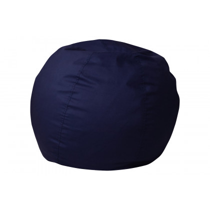 BLNK Dillon Small Refillable Bean Bag Chair for Kids and Teens - Solid Navy Blue