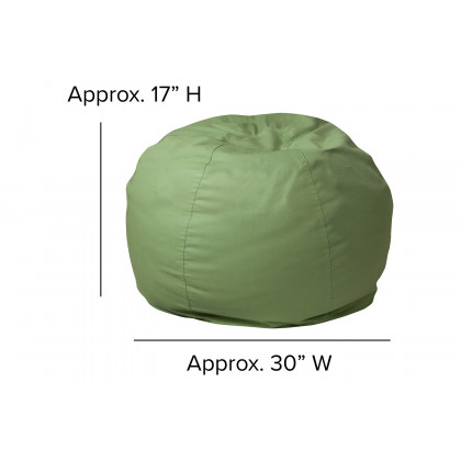 BLNK Dillon Small Refillable Bean Bag Chair for Kids and Teens - Solid Green