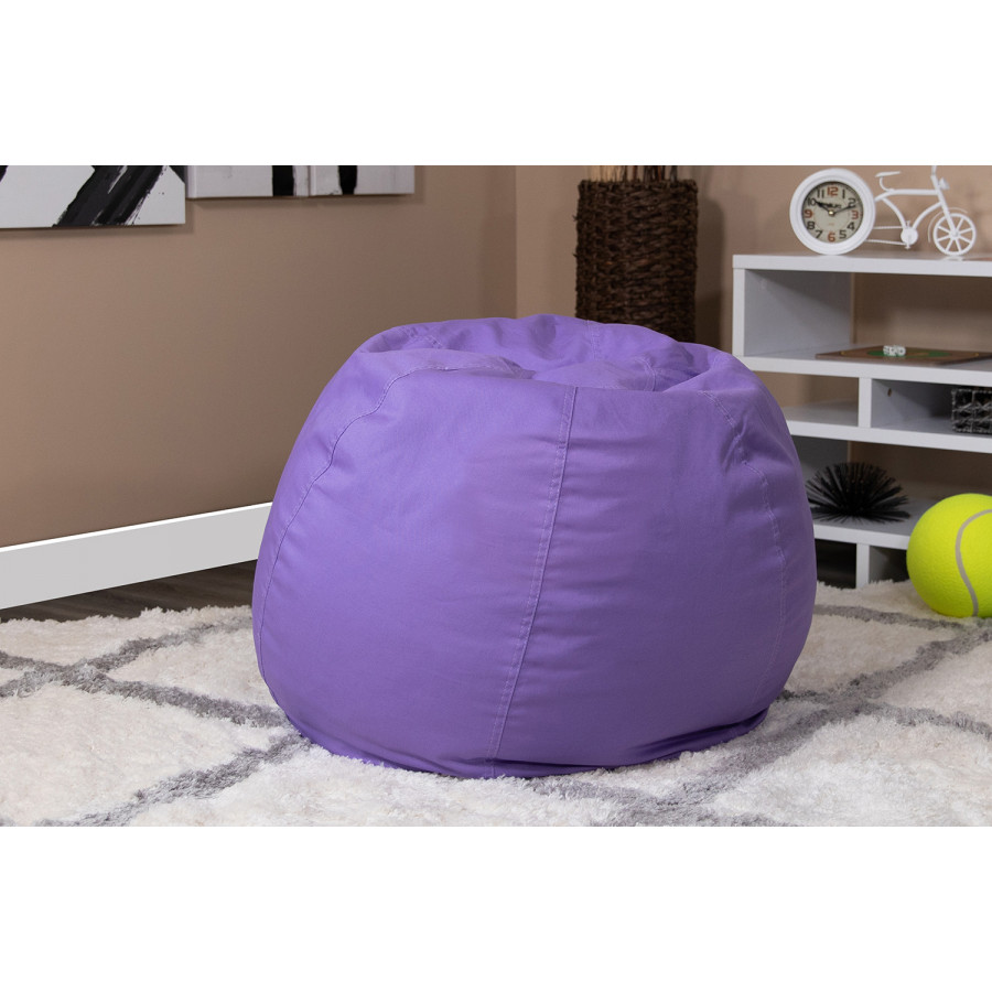 BLNK Dillon Small Refillable Bean Bag Chair for Kids and Teens - Solid Purple
