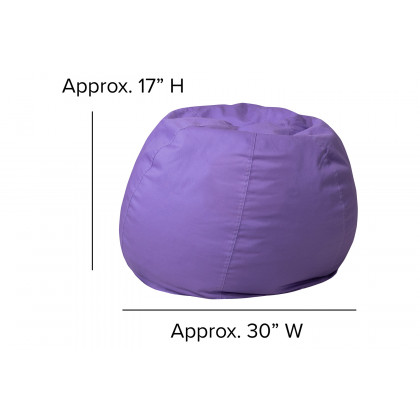 BLNK Dillon Small Refillable Bean Bag Chair for Kids and Teens - Solid Purple