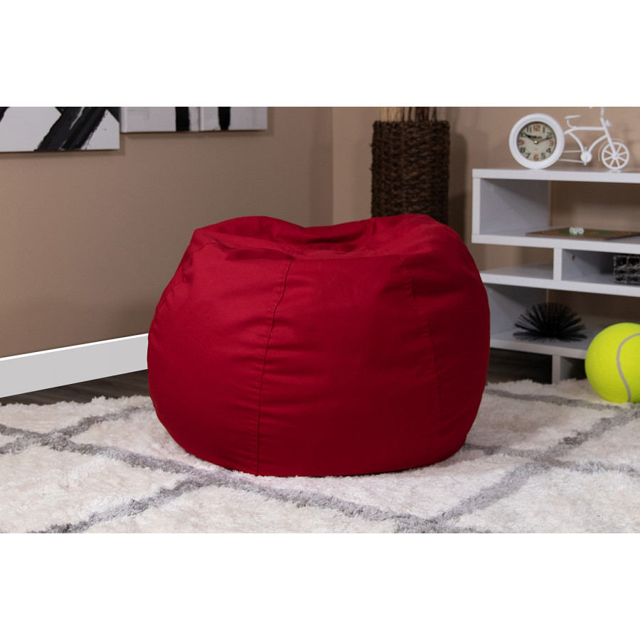 BLNK Dillon Small Refillable Bean Bag Chair for Kids and Teens - Solid Red