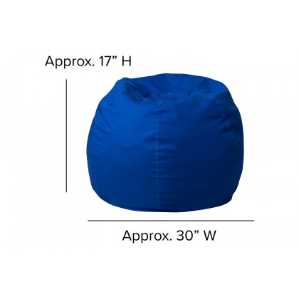 BLNK Dillon Small Refillable Bean Bag Chair for Kids and Teens - Solid Royal Blue