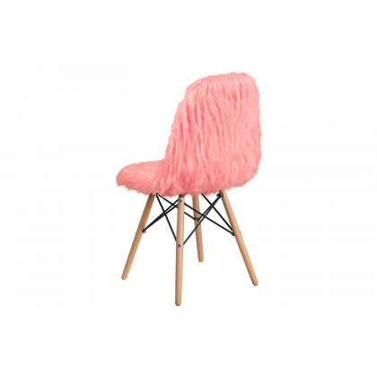 BLNK Calvin Shaggy Dog Accent Chair - Pink