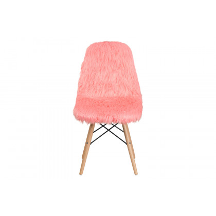 BLNK Calvin Shaggy Dog Accent Chair - Pink